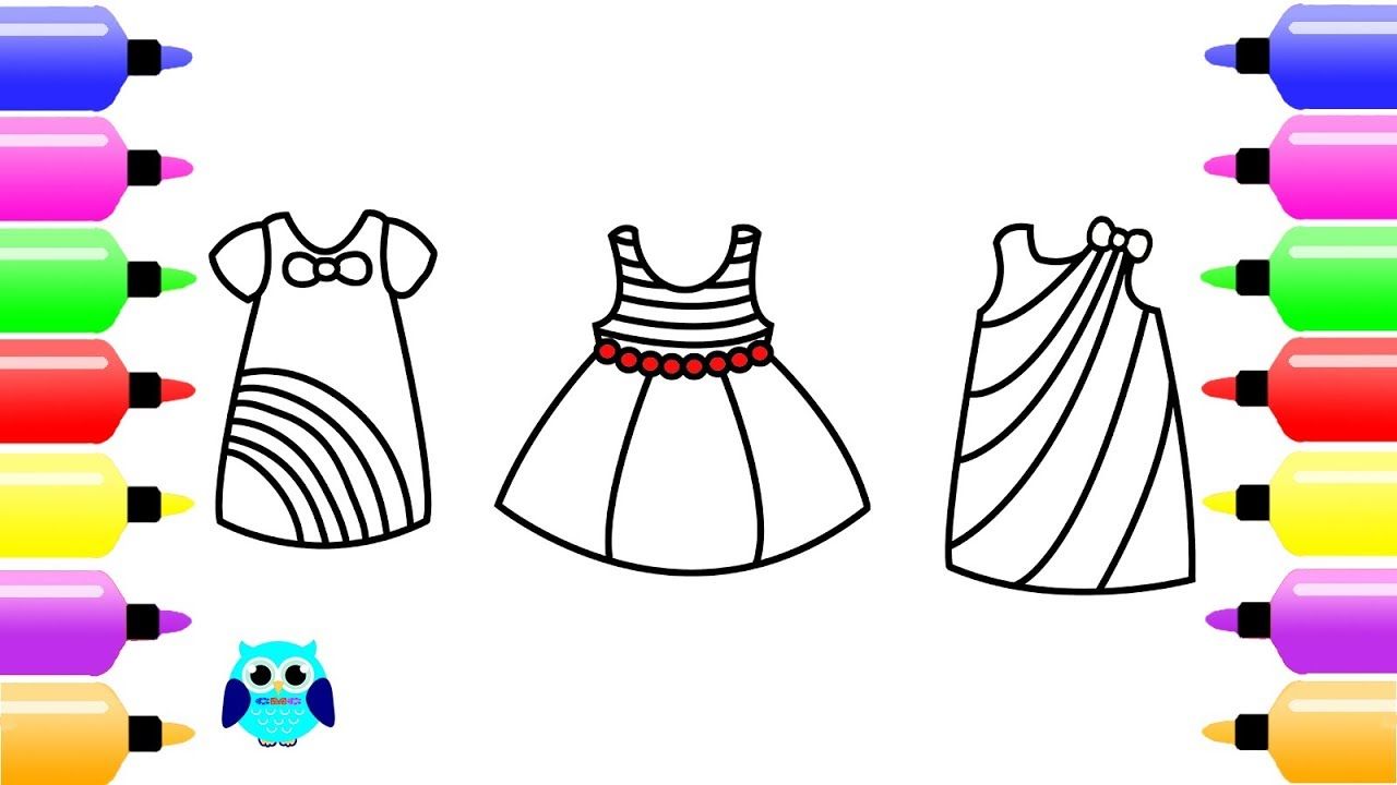 1280x720 How To Draw Rainbow Dresses For Kids