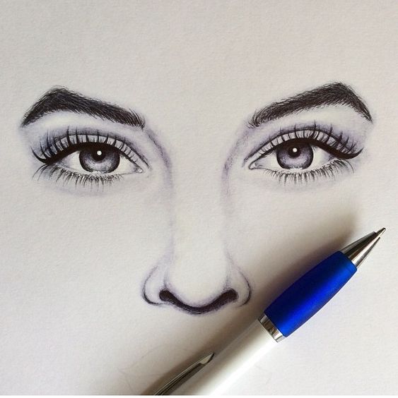 563x564 Art, Beauty, Black And White, Drawing, Eyes, Love, Make Up, Sketch