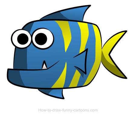 450x388 Fish Drawing (Sketching + Vector)