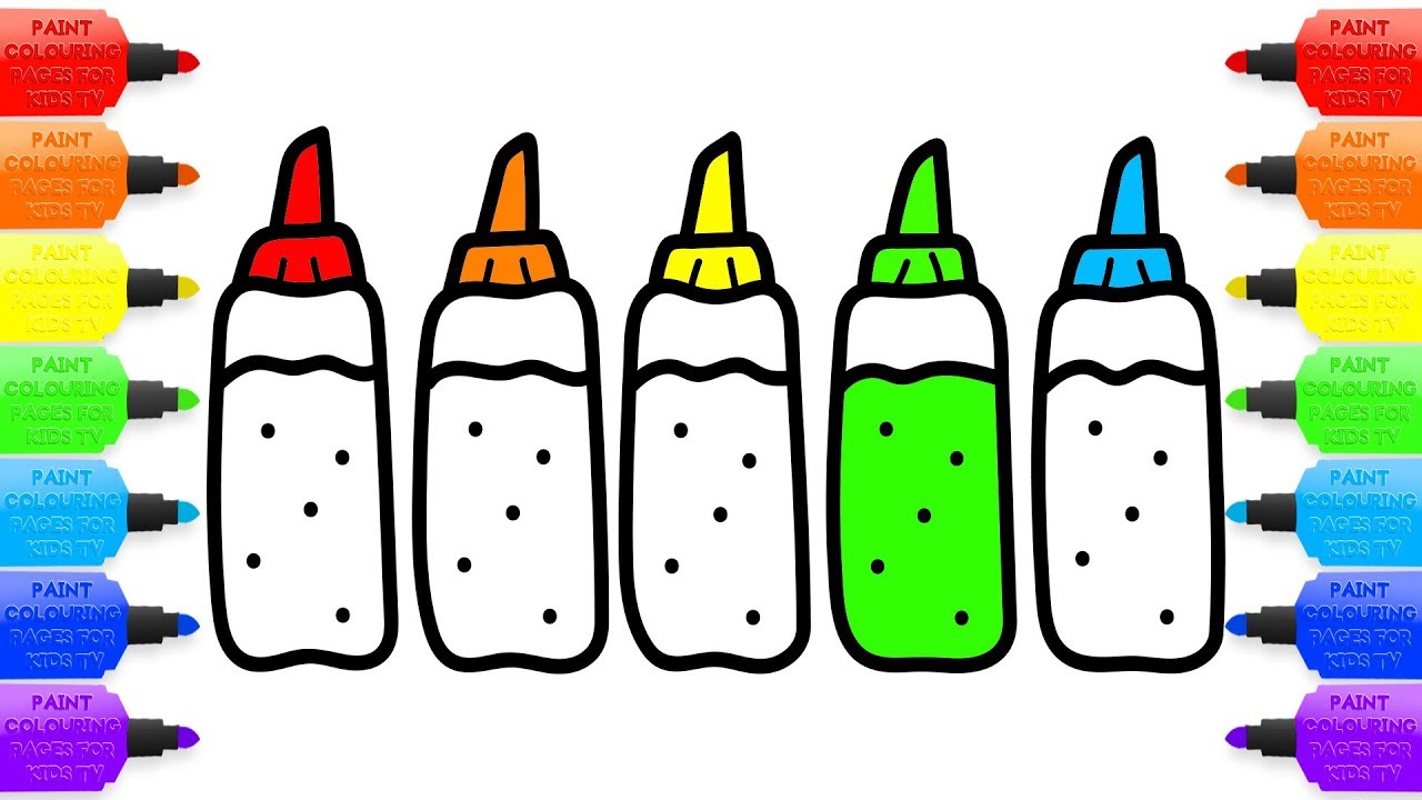 1280x720 How To Draw Rainbow Sauce For Food Coloring And Drawing For Kids