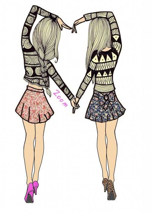 500x703 Best Friends Drawing