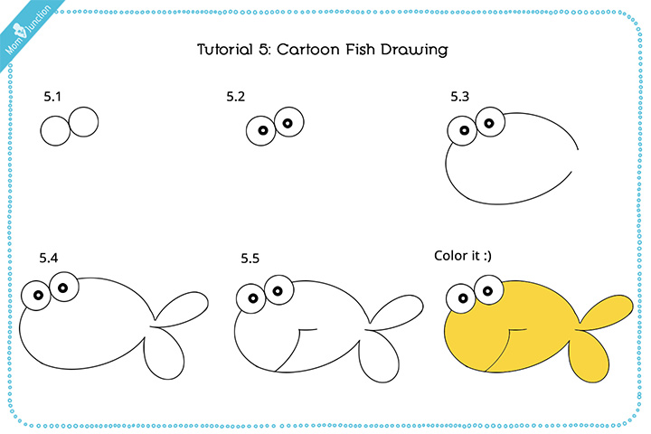 720x480 How To Draw A Fish Step By Step For Kids