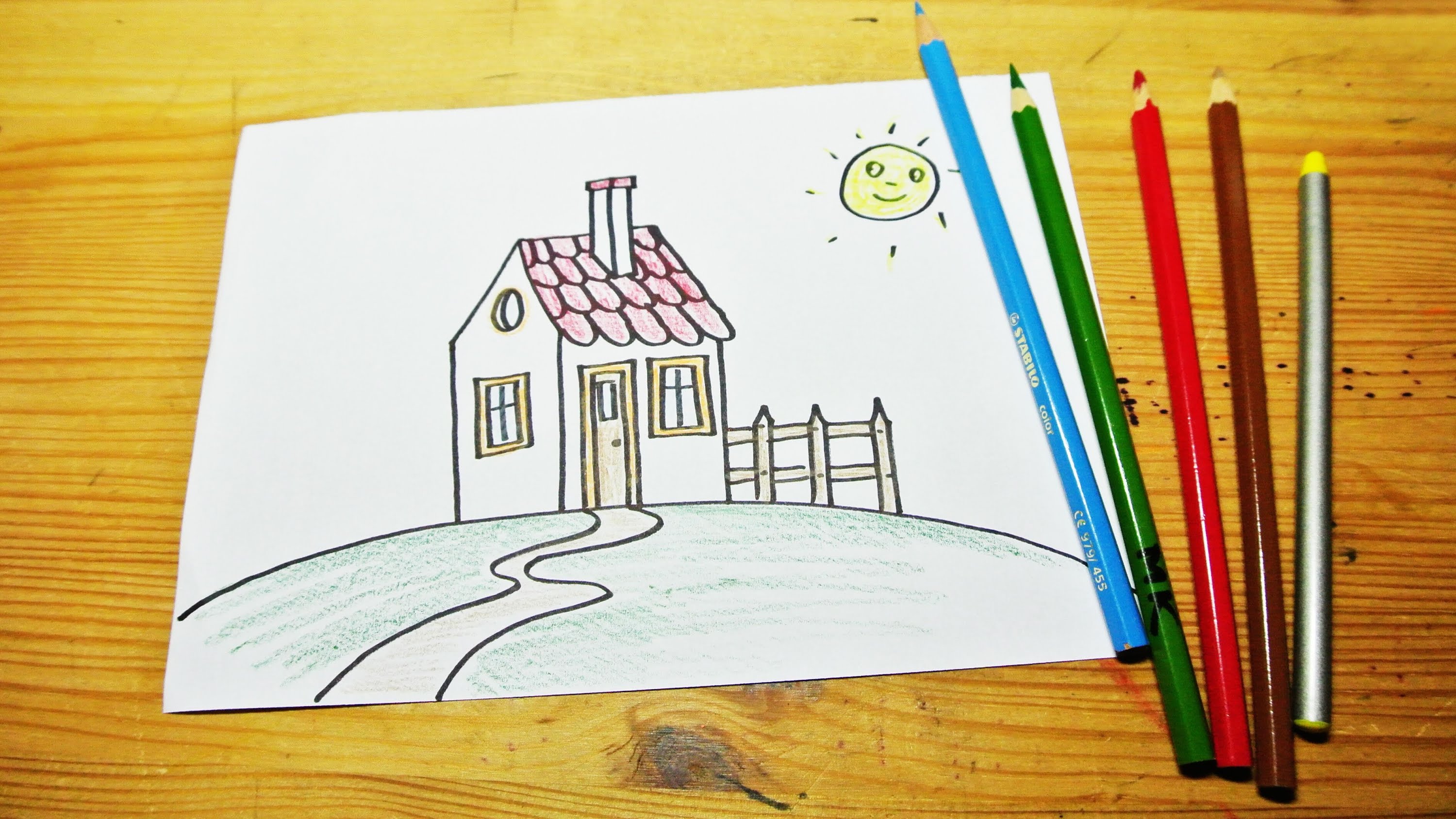 3000x1688 How To Draw A House (For Kids)