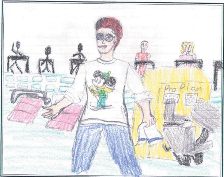 731x576 Positive Drawing Of An Older Woman. The Middle School Student Who