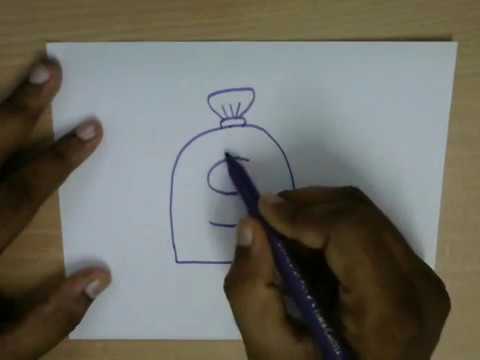 480x360 How To Draw A Money Bag Easy Step By Step Drawing For Kids
