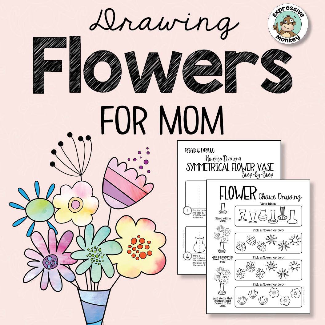 1056x1056 Drawing Mother's Day Flowers Expressive Monkey