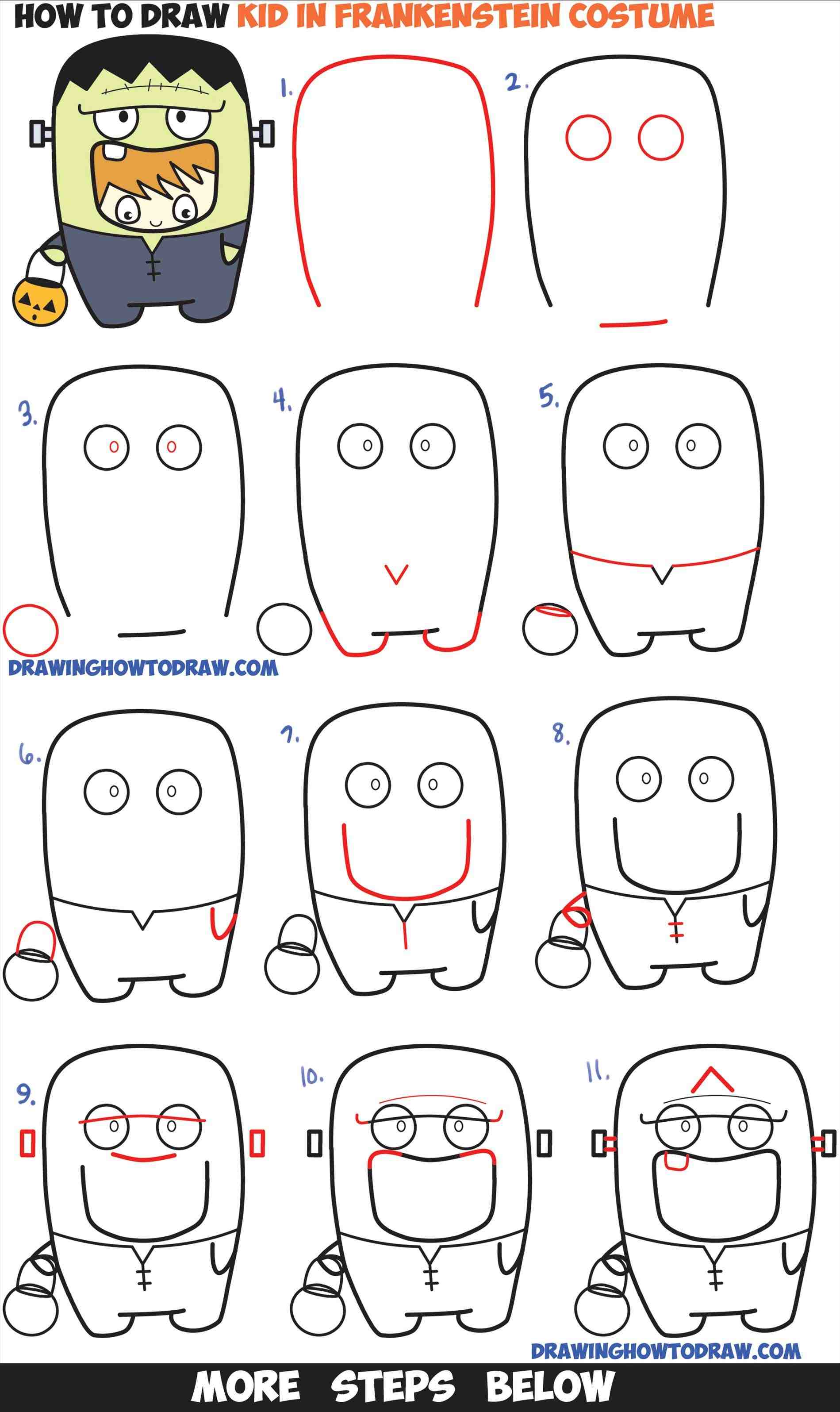 1899x3191 For Preschoolers To Draw A Cute Chibi Character In Bunny Rabbit