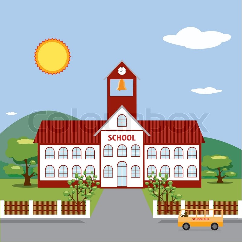 800x799 Illustration Of School Building Stock Vector Colourbox