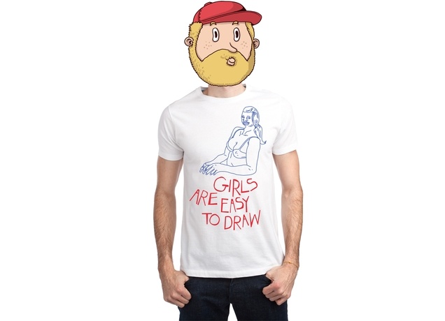 636x460 Girls Are Easy To Draw T Shirt