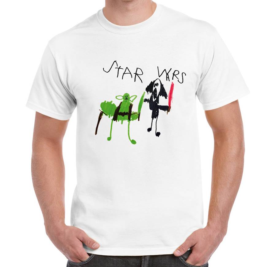 900x871 Personalised Dad Tshirt With Child's Drawing By Lukedrewthis