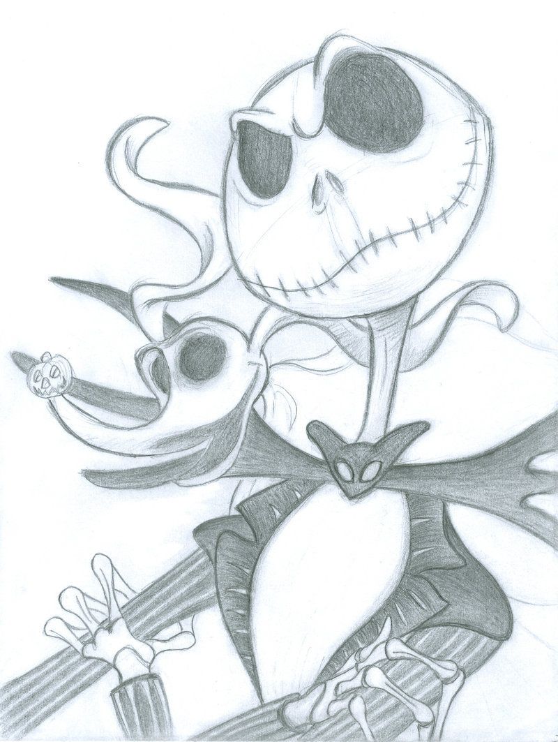800x1063 Jack And Zero By Witchgirlviolet On Nightmare Before