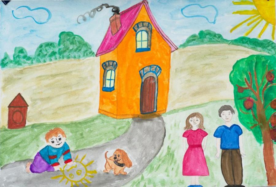 900x609 My Family. Countries World. Drawings. Pictures. Drawings Ideas