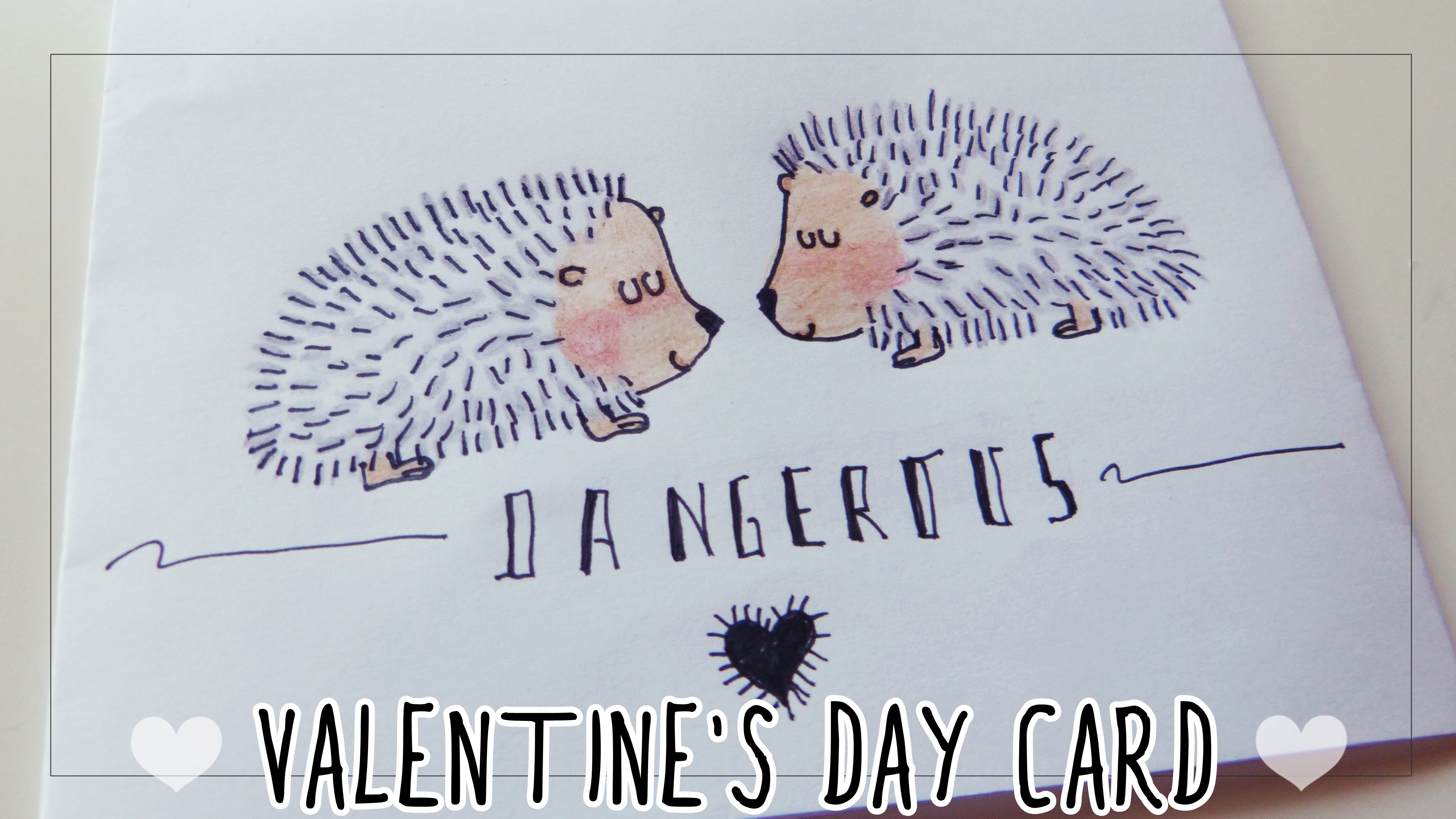 4033x2269 Valentine's Day Card For Boyfriend Drawing Hedgehogs