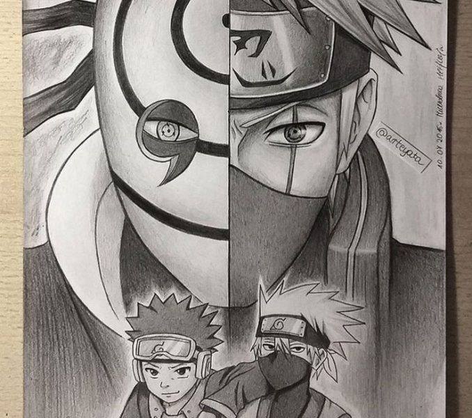 678x600 Naruto Drawing Pictures Drawn Naruto Pencil And In Color Drawn