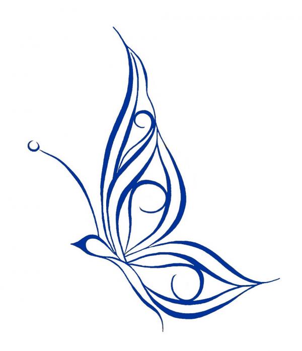 600x697 Butterfly Drawing ~ 3d Drawing