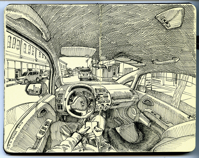 640x508 Inside The Car With Paul Heaston Urban Sketchers, Perspective