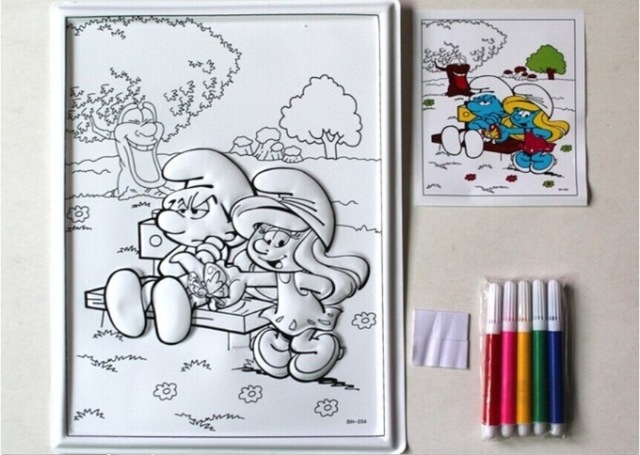 640x455 Big Size Coloring Murals Children Relief Painting Drawing Paper