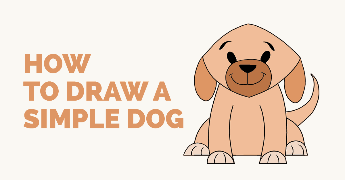 1200x628 How To Draw A Simple Dog Easy Drawing Guides
