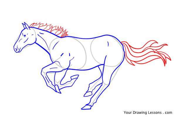 600x401 How To Draw A Girl Riding A Horse Your Drawing Lessons