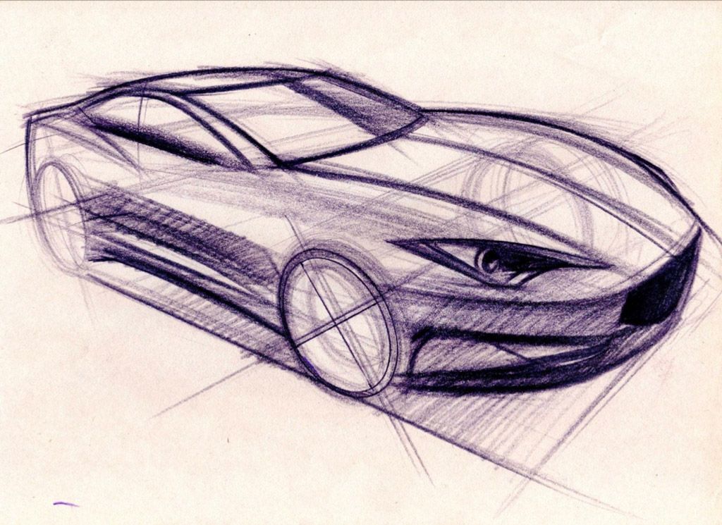 1024x745 Car Perspective Drawing Arts, Crafts Amp Diy