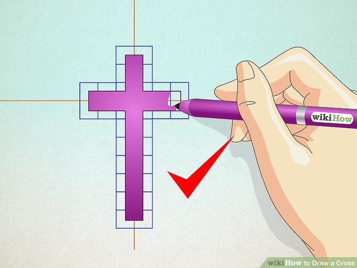 728x546 How To Draw A Cross 12 Steps (With Pictures)