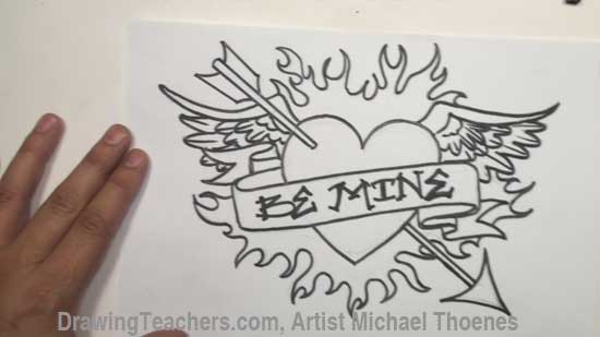 550x309 Heart Drawing