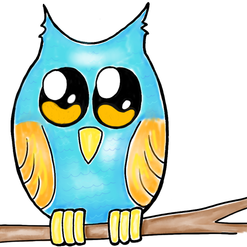 500x500 How Draw Owl On Branch Easy Drawing Tutorial For Kids How
