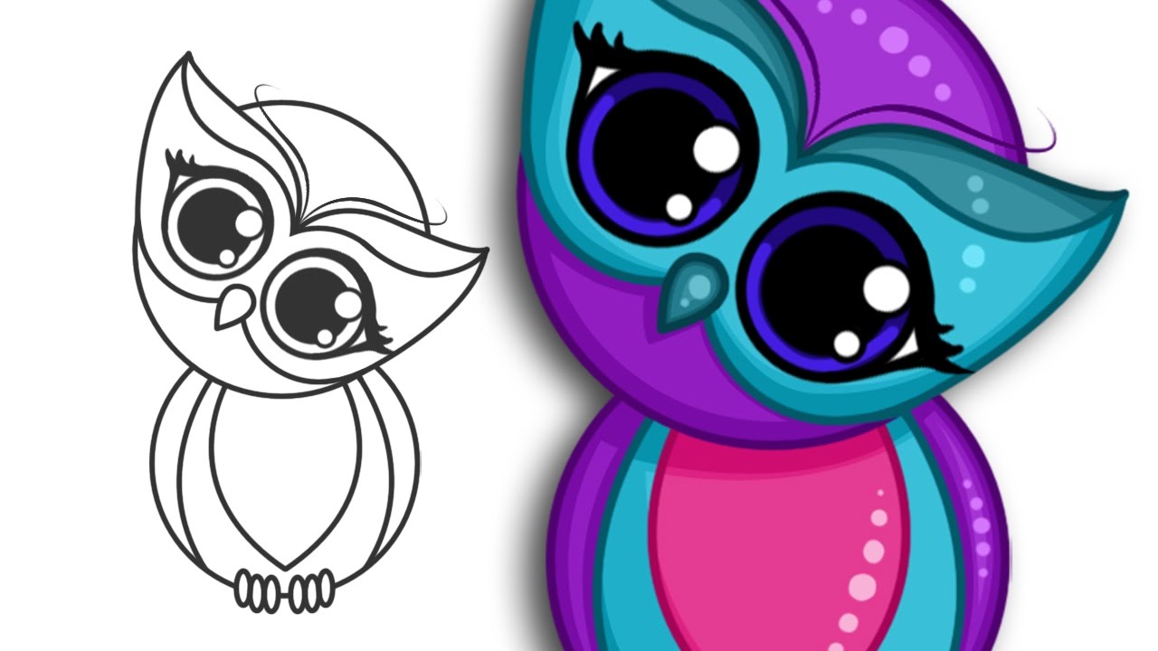 1280x720 How To Draw A Super Cute Owl Step By Step Drawing
