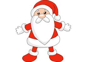 300x200 How To Draw Santa Claus Face