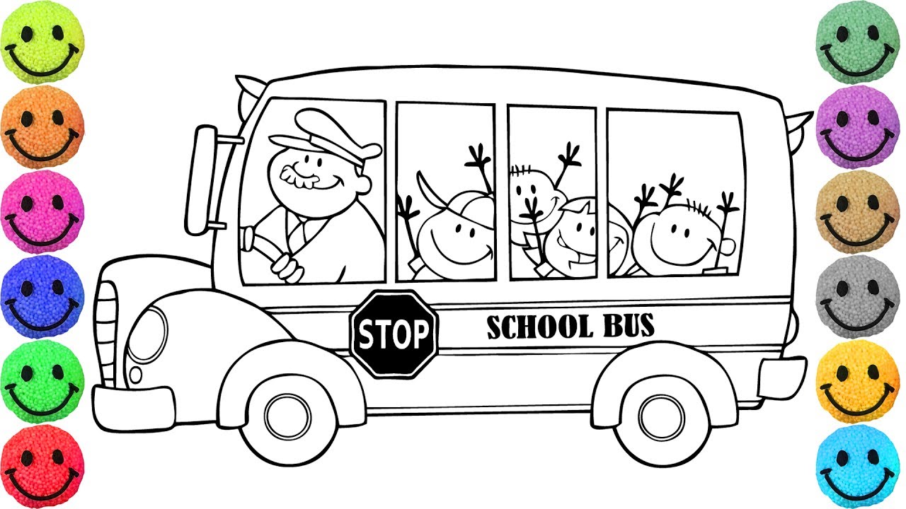 1280x720 School Bus Pictures To Color