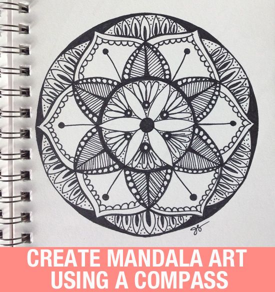 550x585 Mandala Art Looks Complicated, But It's Easy If You Use A Compass