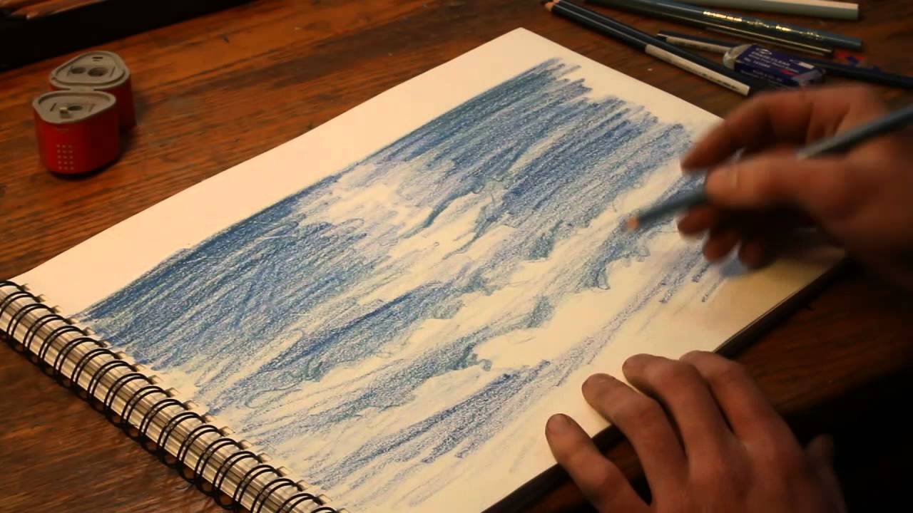 1280x720 Free Tutorials On How To Draw Water With Prismacolor Pencil