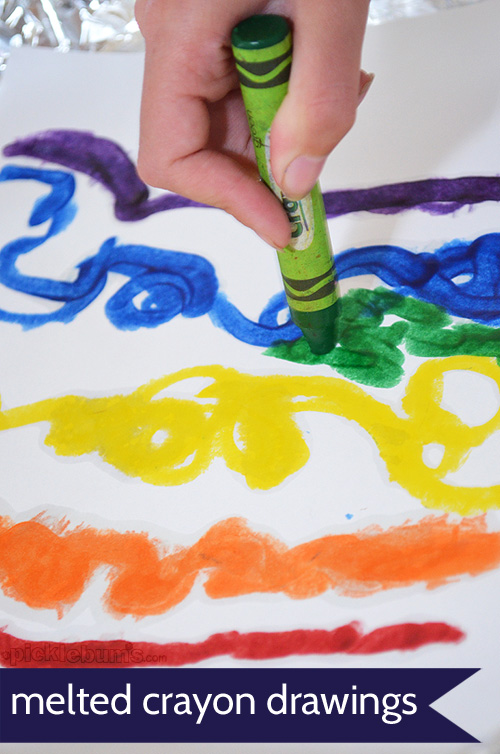 500x754 Melted Crayon Drawings