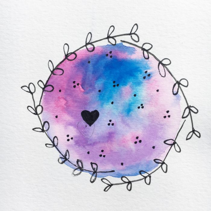 700x700 Watercolour And Pen Drawing The Crafty Mummy