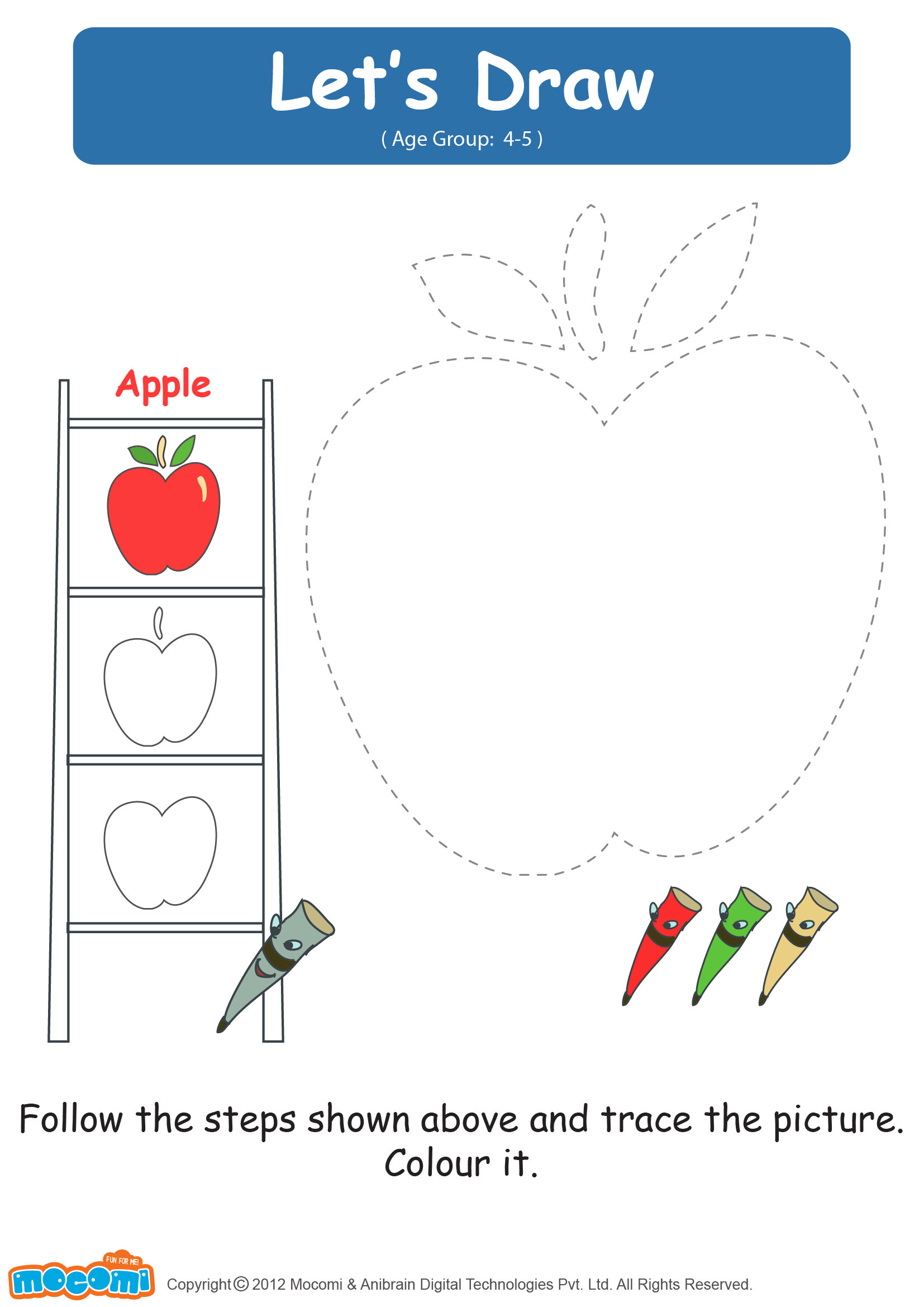 1654x2339 Lets Draw An Apple