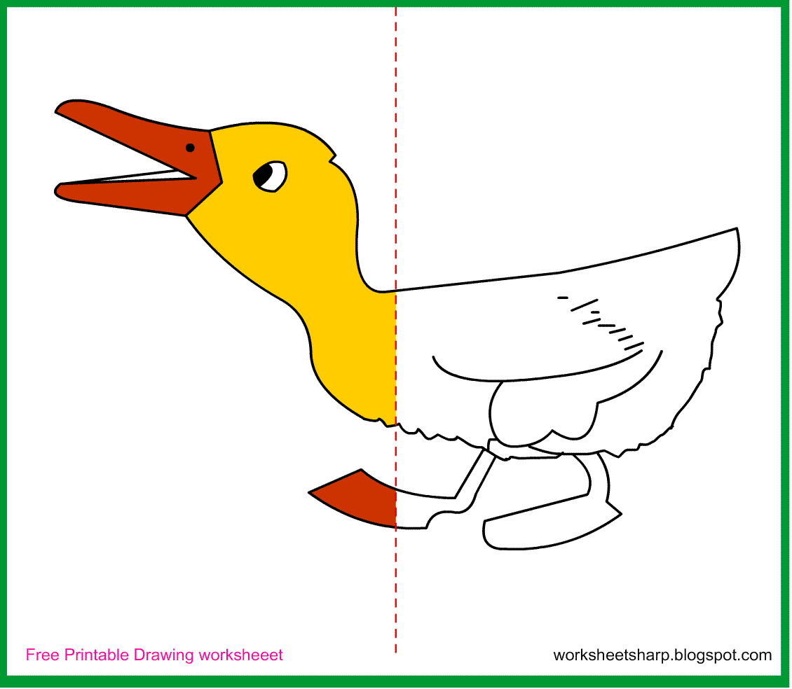 1130x984 Free Drawing Worksheets Printable Duckling Drawing Worksheets