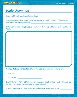 300x375 Scale Drawings Free Math Printables For 7th Grade Math Blaster
