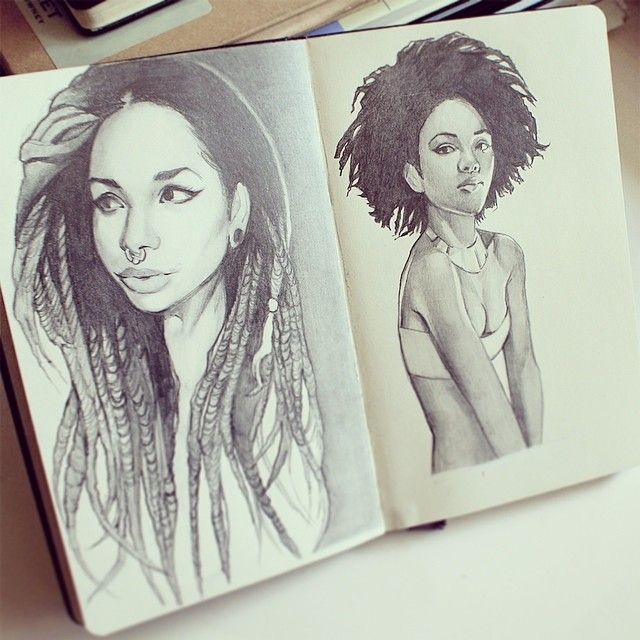 640x640 Dreadlocks And Afro. Something I Don Amprsquot Usually Draw But Is