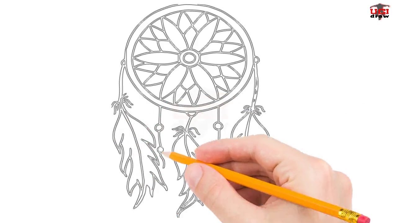 1280x720 How To Draw A Dreamcatcher Step By Step Easy For Beginnerskids