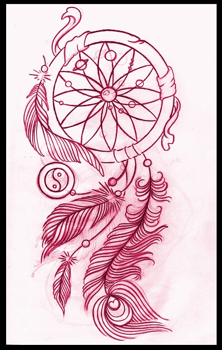 434x685 Dreamcatcher Tattoo Design By Thirteen7s