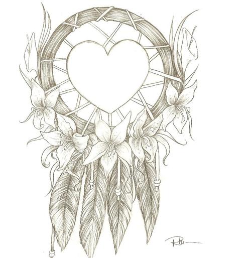 500x514 Dream Catcher Drawing
