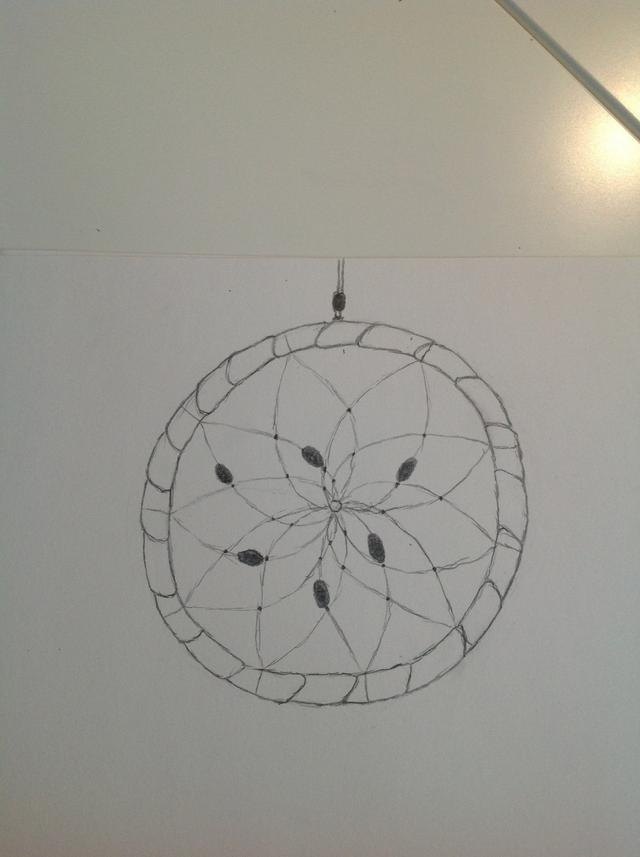 640x857 How To Draw A Realistic Dream Catcher