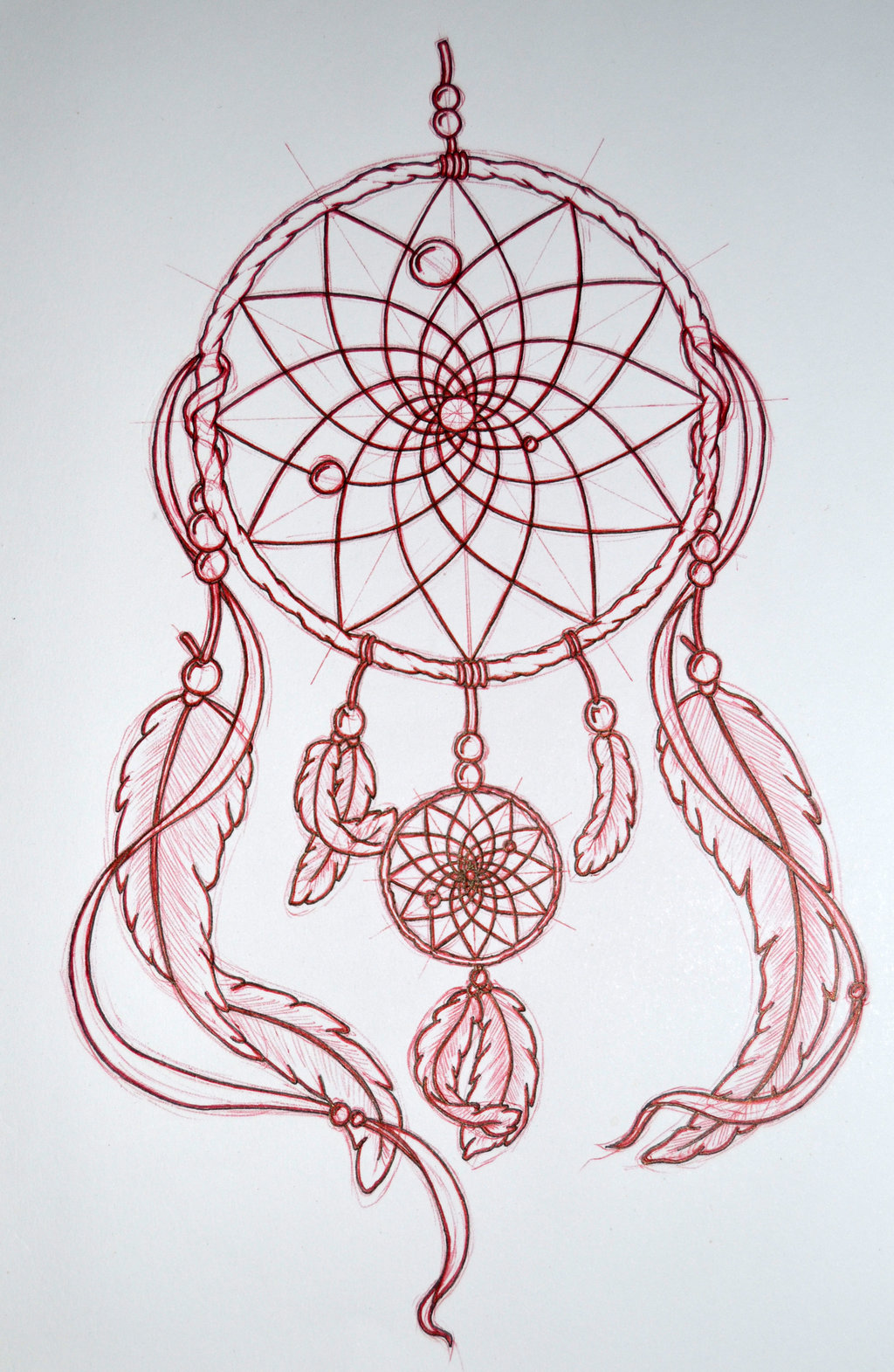 1024x1571 Mandala Dream Catcher Drawings
