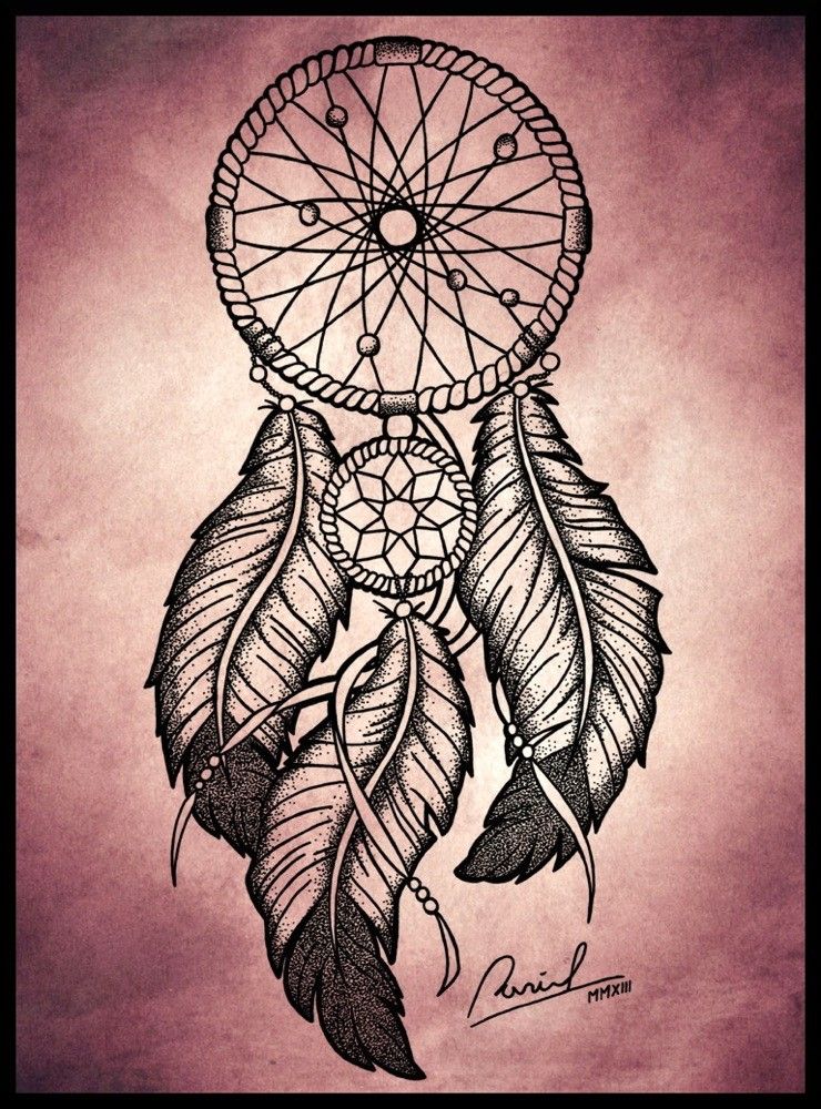 Dreamcatcher Tattoo Drawing at GetDrawings | Free download