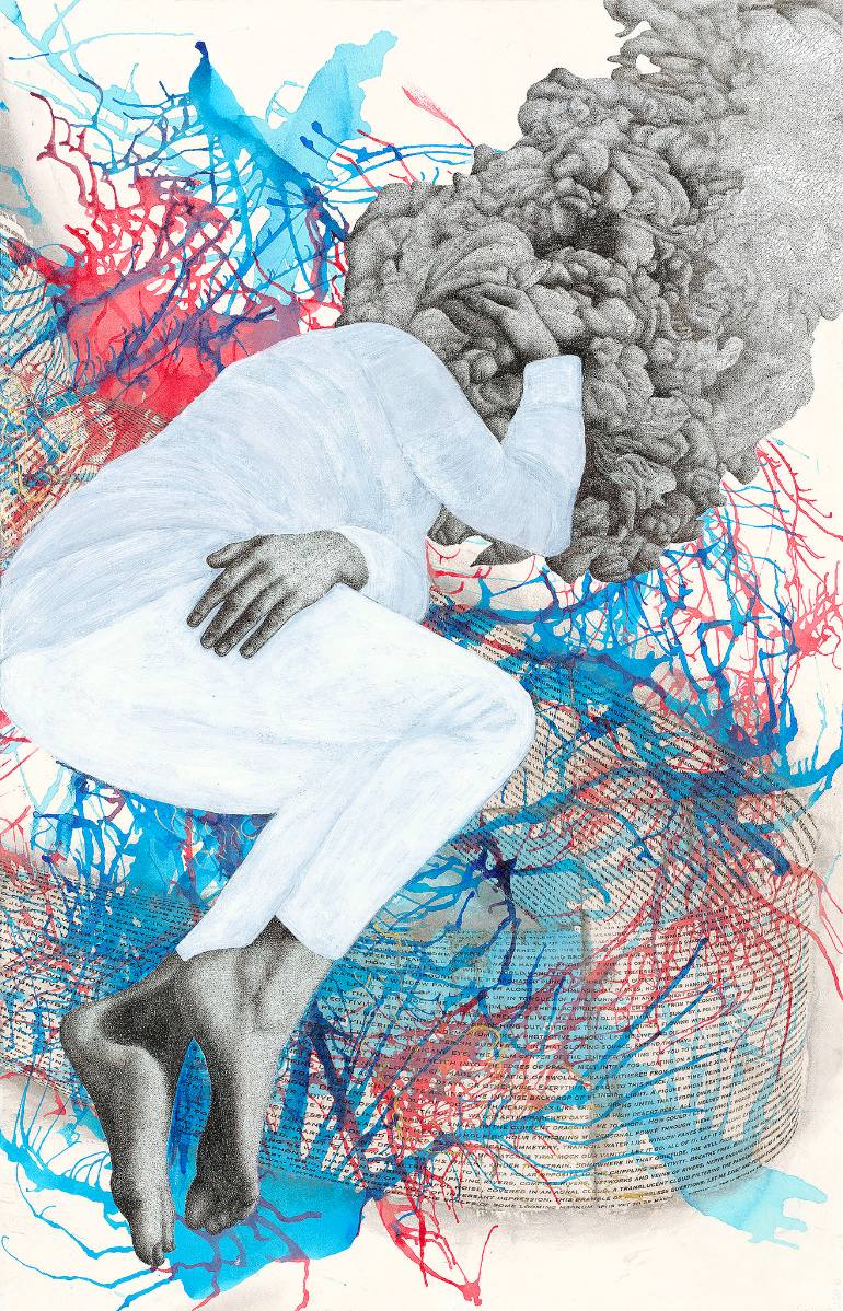 770x1198 Saatchi Art On A Bed Of Chaos I'Ve Milked These Dreams Drawing By