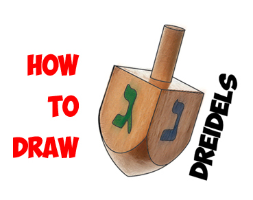 369x291 How To Draw A Dreidel For Hanukkah (Chanukah) Easy Step By Step