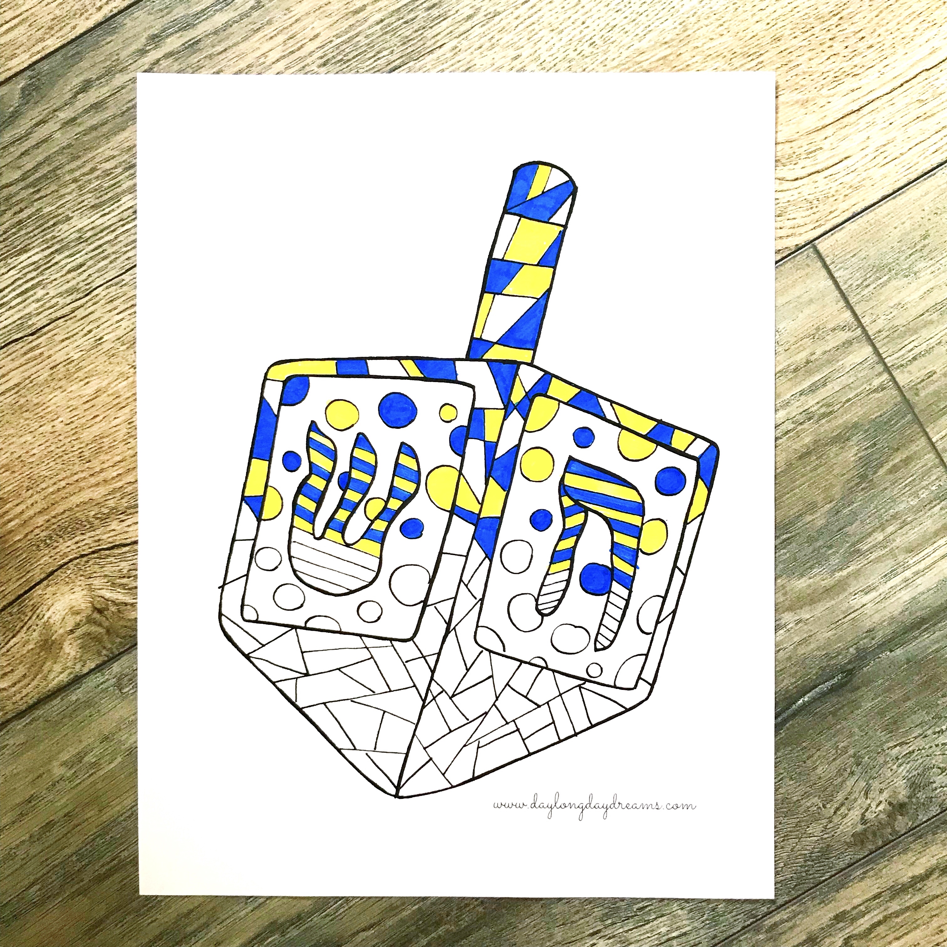 3024x3024 New Hanukkah Coloring Page For You