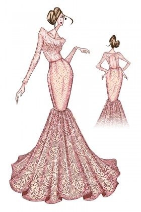 280x420 Prom Dress Drawing Designs Top