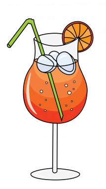 215x382 How To Draw A Cocktail, Drink, Food, Easy Step By Step Drawing