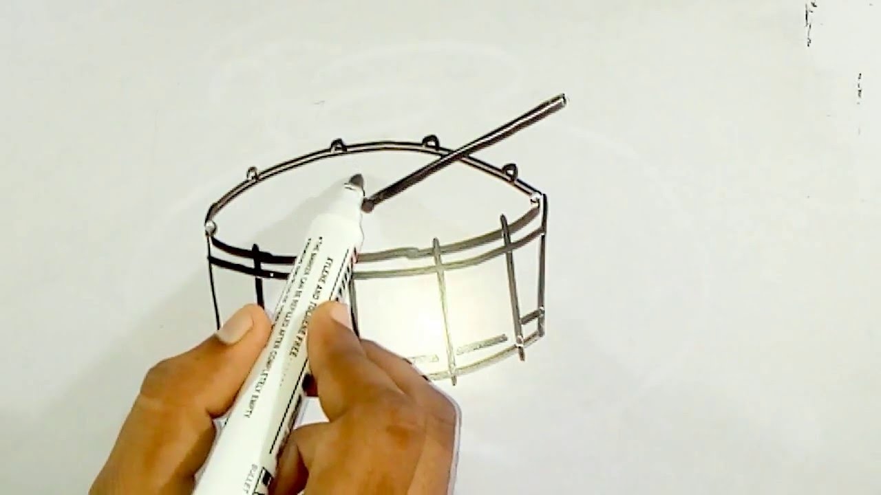 1280x720 Online Drawing For Kids How To Draw A Drum Set